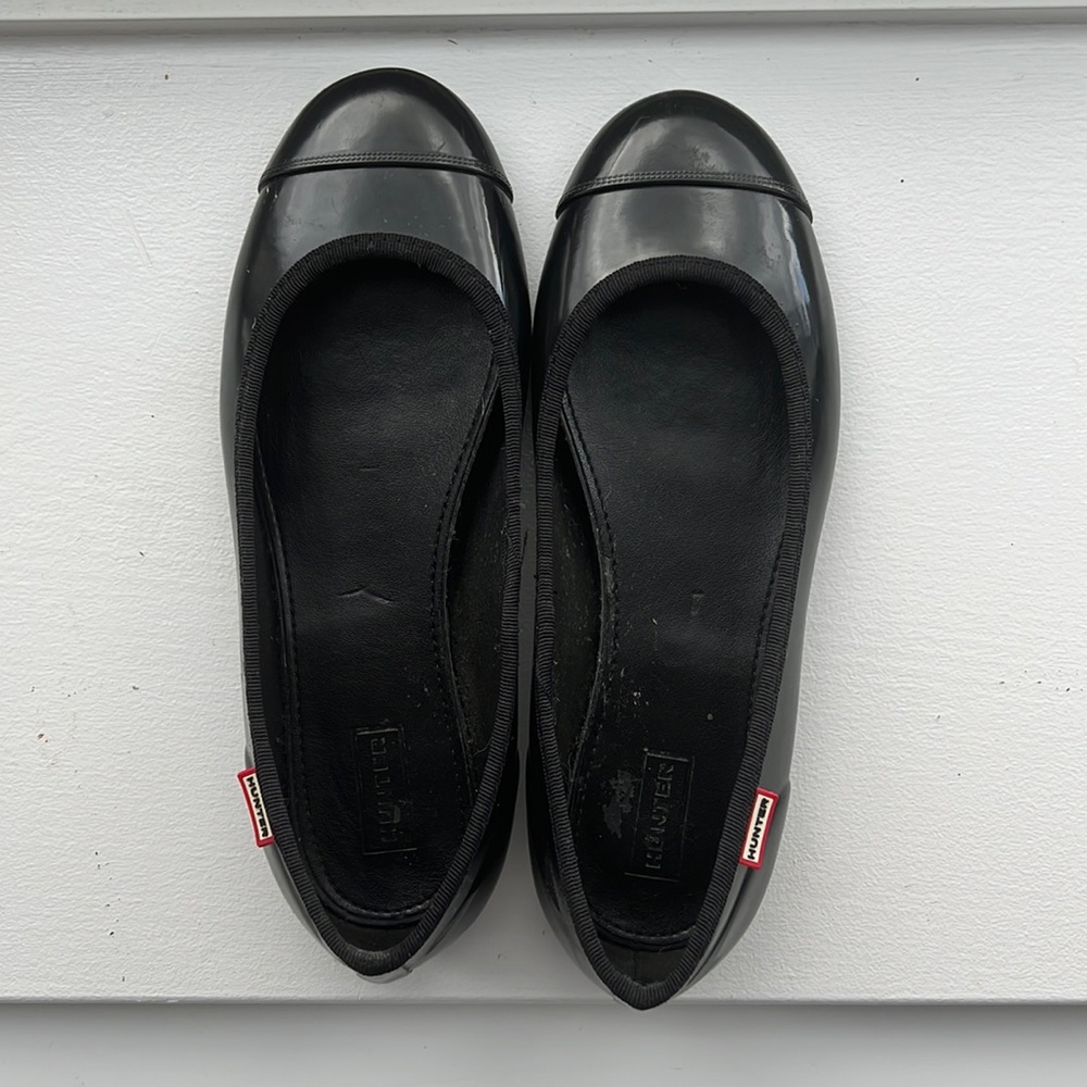 Hunter rain flat shoe